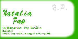 natalia pap business card